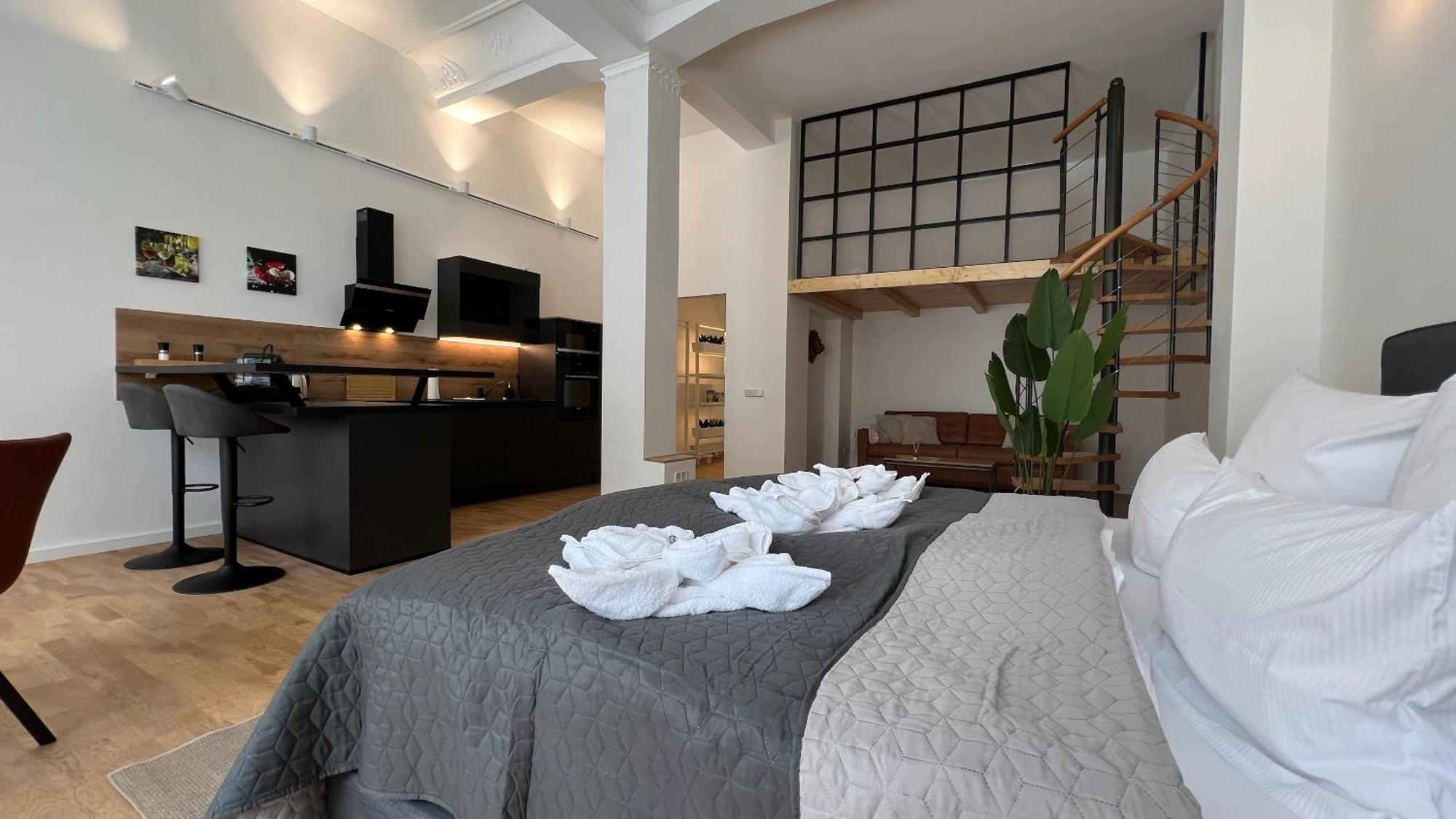 Neu! City-Loft-Apartment Im Goethe Palais I 5P I Lift I Parkplatz I Zentrum I Helios Aue  Luaran gambar